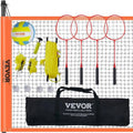 Vevor  Volleyball & Badminton Set, Outdoor Portable Badminton Net, Adjustable Height Steel Poles