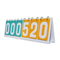 Tnarru Flip Scoreboard Tabletop Flip Scoreboard 6 Digit Portable Professional Stable Flip Scoring Board for Games Badminton Baseball