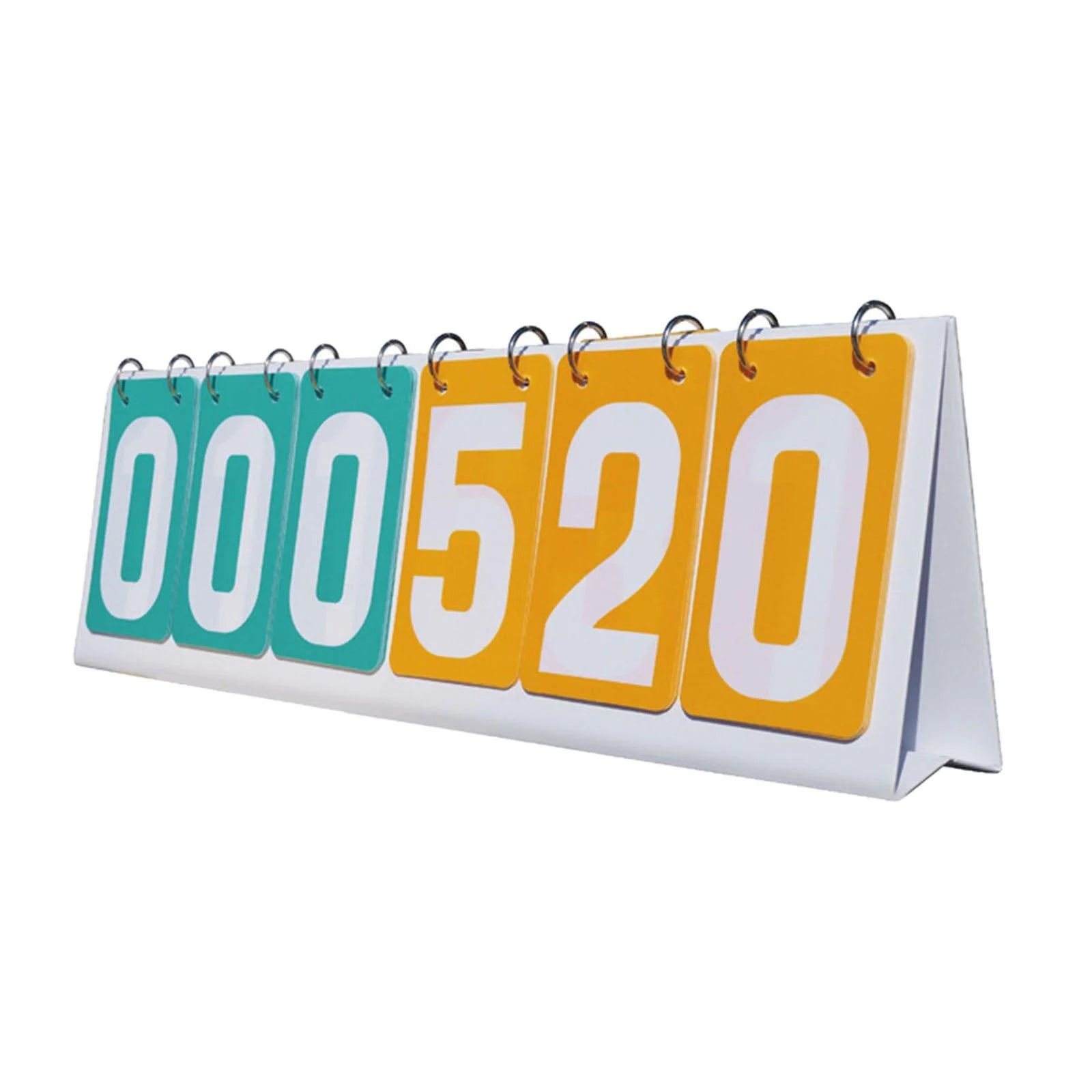 Tnarru Flip Scoreboard Tabletop Flip Scoreboard 6 Digit Portable Professional Stable Flip Scoring Board for Games Badminton Baseball