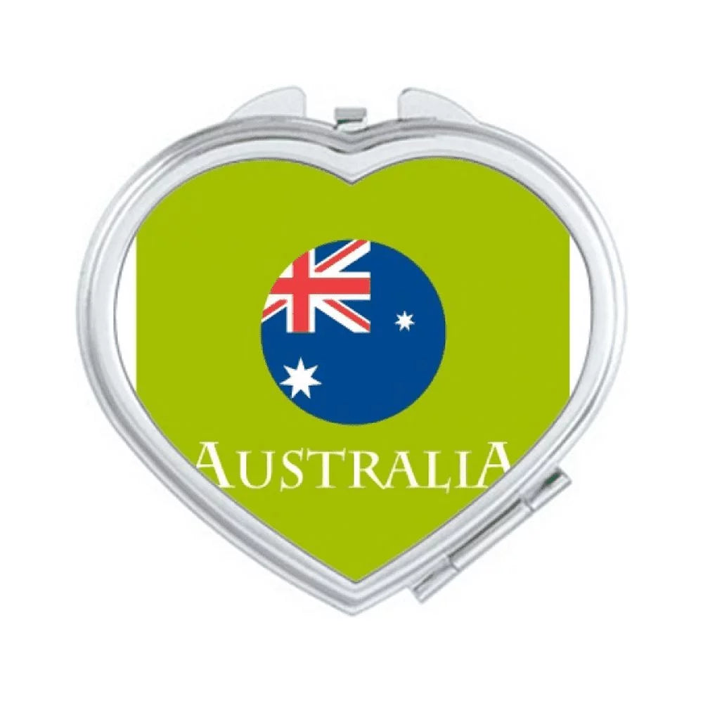 Australian Flag Kangaroo Koala Mirror Travel Magnification Portable Handheld Pocket Makeup