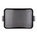 Porcelain Coated Steel Grill Topper Black Large 19.50x11.75x0.63