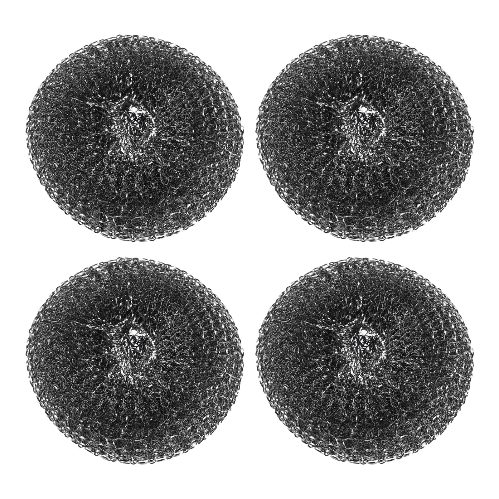 Uxcell 4pack Stainless Steel Scrubber Pad Barbecue Grill Cleaning Scrubber Pads