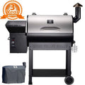 Wood Pellet Grill & Smoker with Patio Cover,700 Cooking Area 7 in 1- Electric Digital Controls Grill for Outdoor BBQ Smoke, Roast, Bake, Braise and BBQ