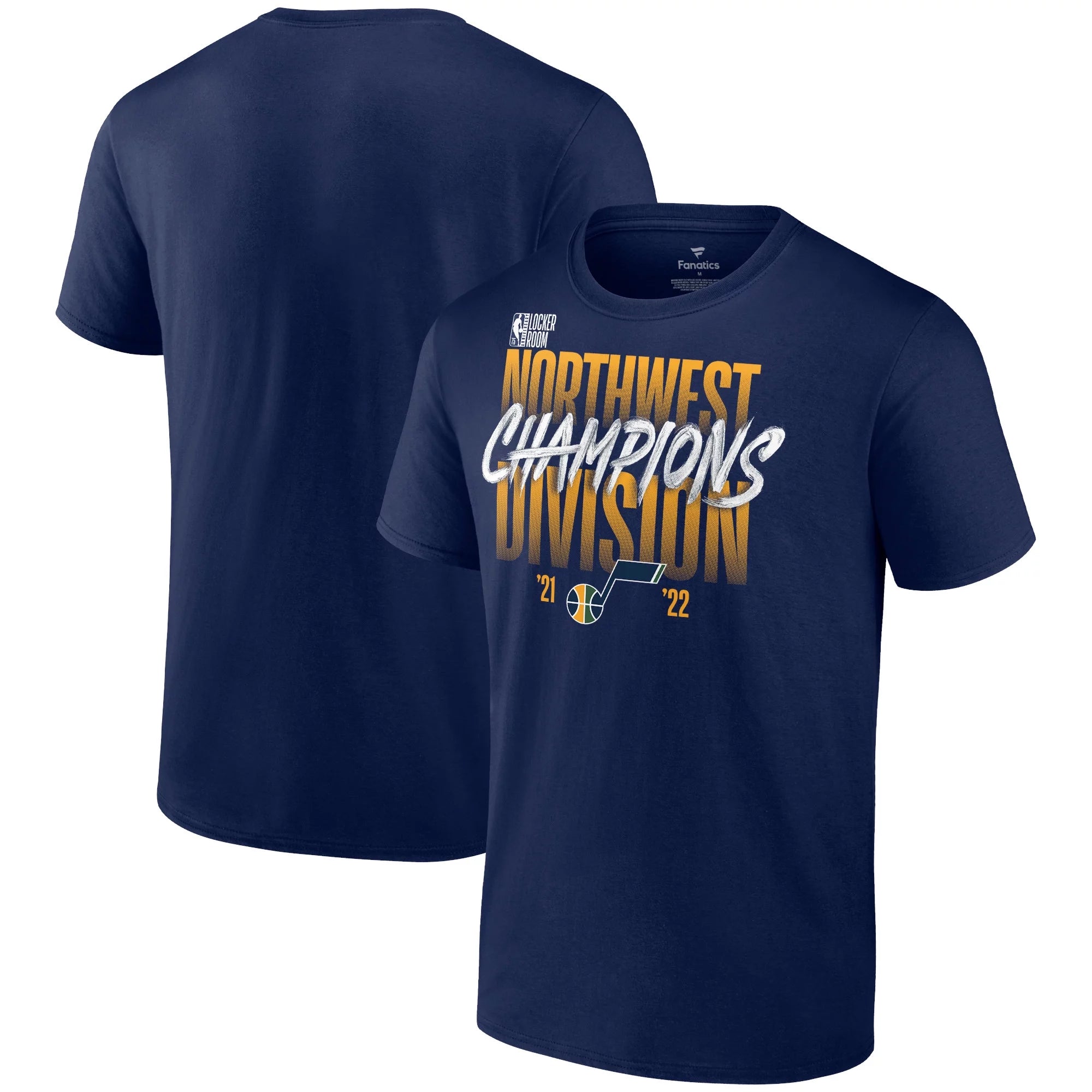 Men's Fanatics Branded Navy Utah Jazz 2022 Northwest Division Champions Locker Room T-Shirt