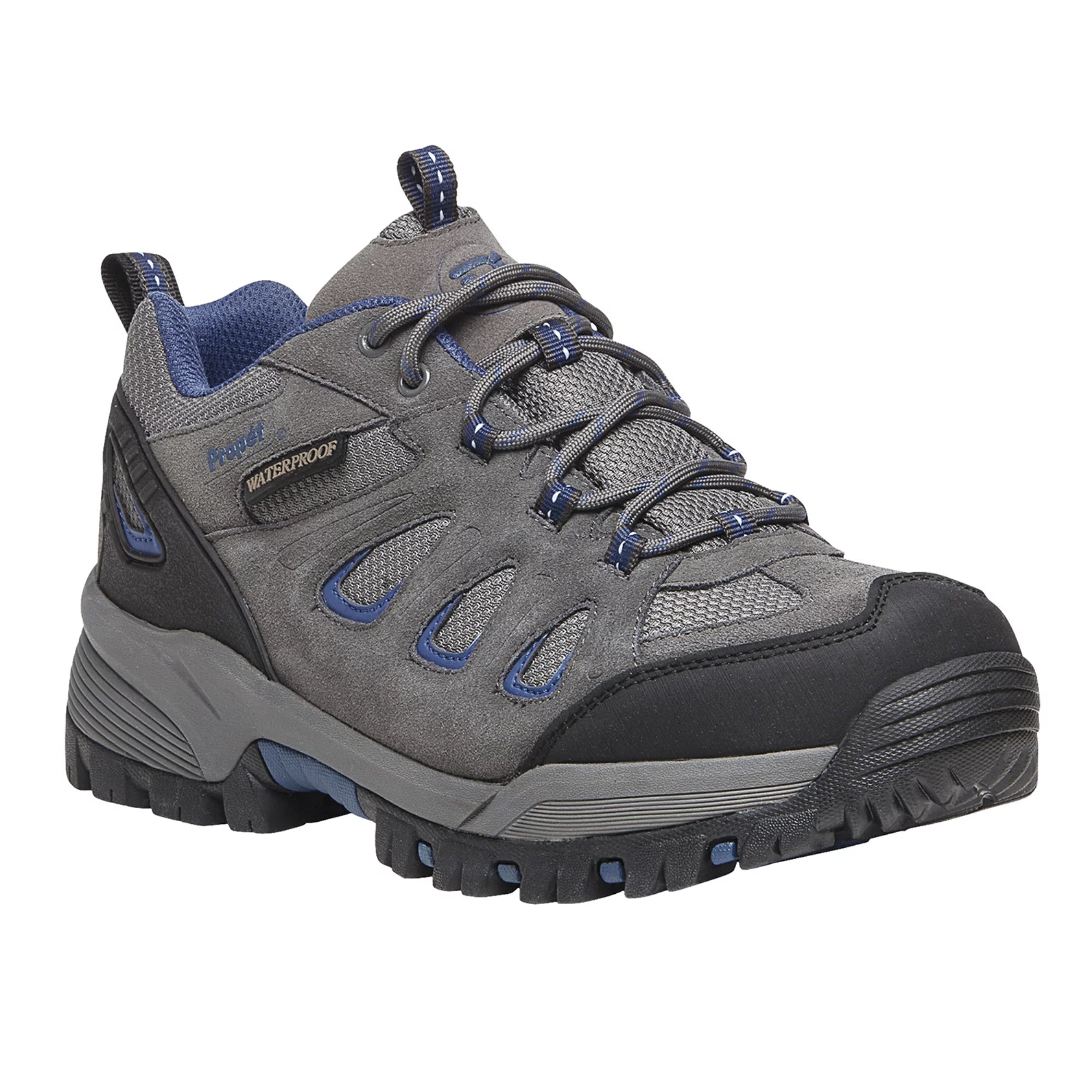 Propet Ridge Walker Low Men's Sneakers - Grey/Blue, Size 08