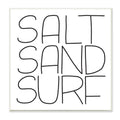 Stupell Industries Salt Sand Surf Beach Sports Calligraphy Phrase Graphic Art Unframed Art Print Wall Art, Design by Leah Bisch