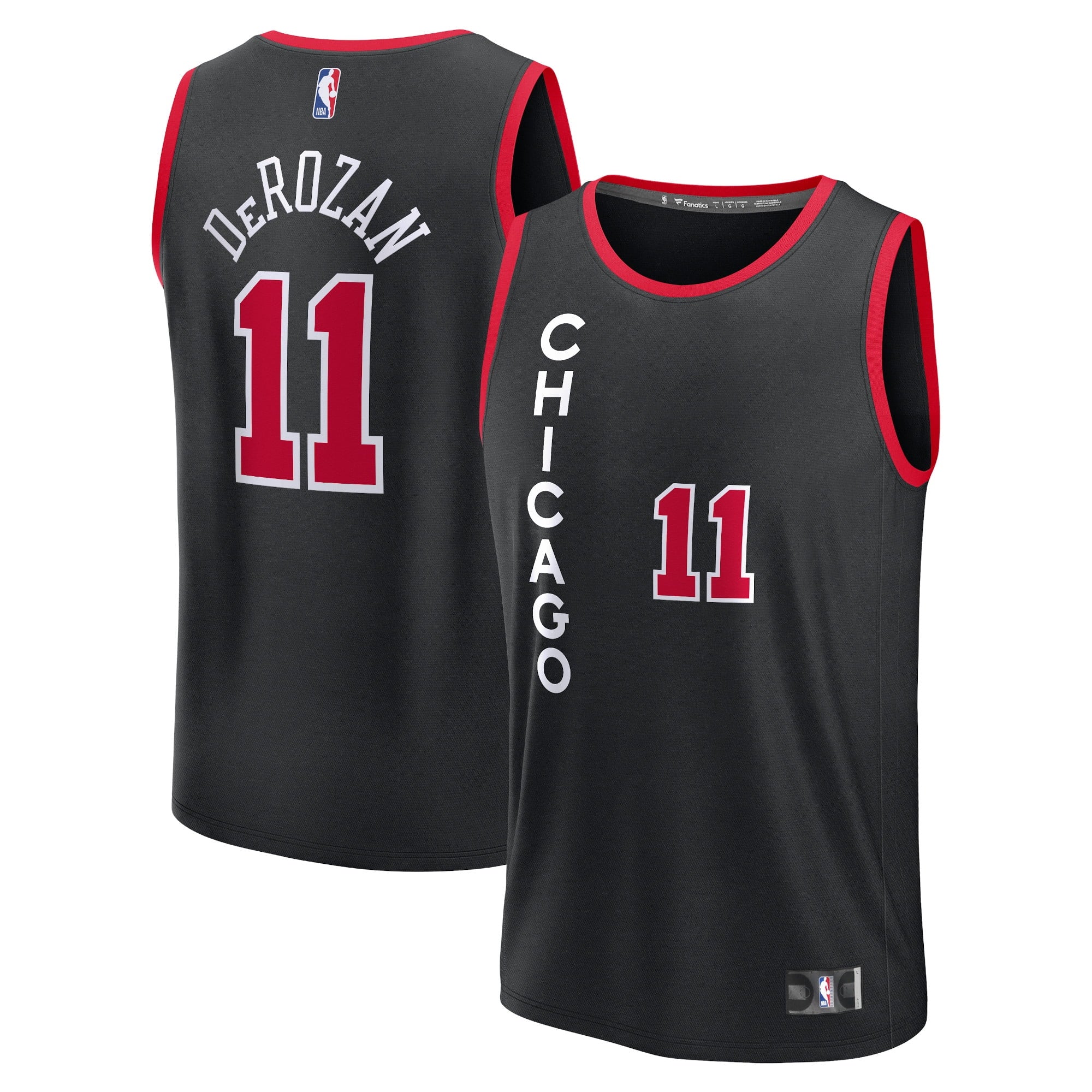 Youth Fanatics Branded DeMar DeRozan Black Chicago Bulls Fast Break Jersey - City Edition