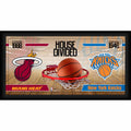 Miami Heat vs. New York Knicks Framed 10 x 20 House Divided Collage