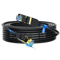 Cat8 Ethernet Cable-33FT, Gold-Plated RJ45 Connector, 26AWG, 40Gbps, 2000Mhz, High-Speed Internet Cable for Gaming, Streaming and Office Use