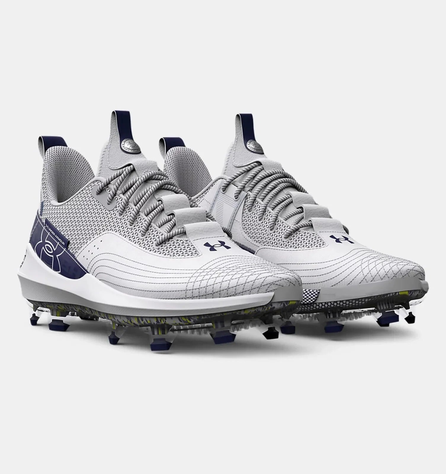 Under Armour Harper 7 Low Elite TPU 3025585-401 Men White Baseball Cleats DSG453 (11)