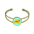Australian Dialect Text Happy Birthday Bracelet Bangle Retro Open Cuff Jewelry
