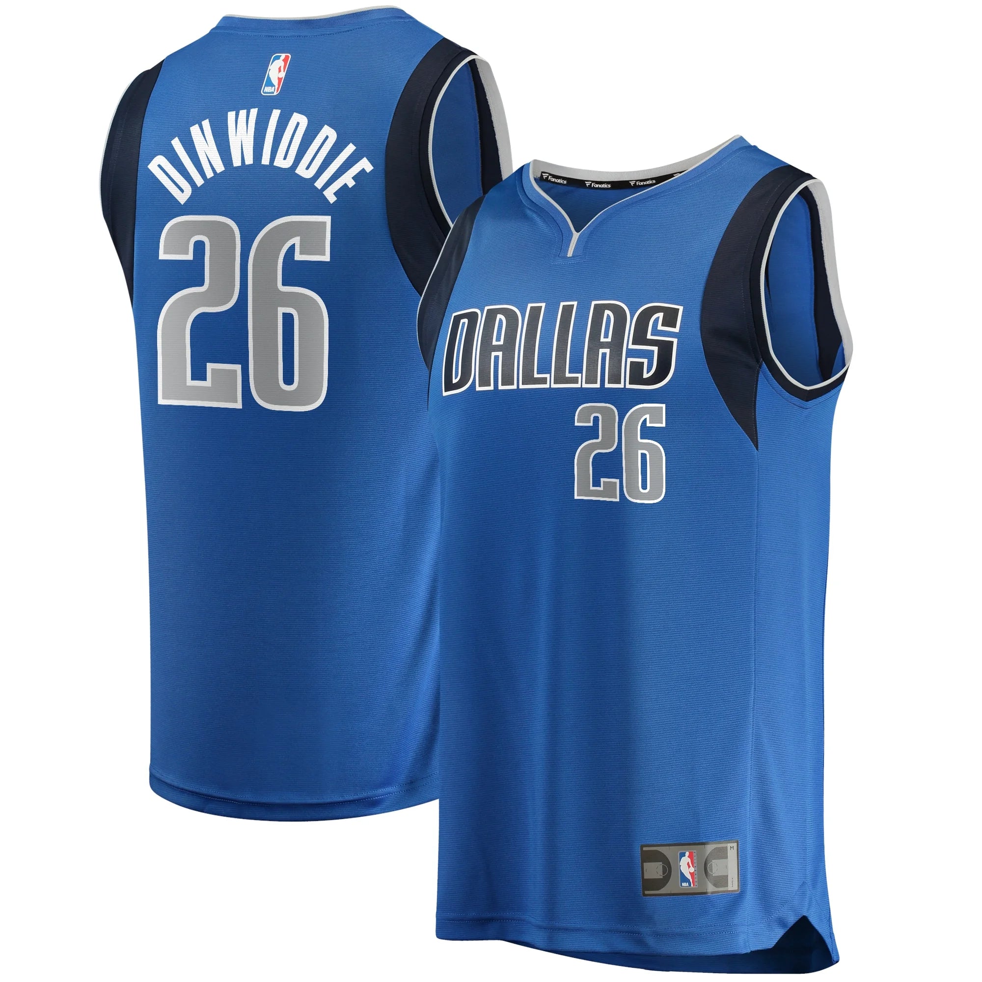 Men's Fanatics Branded Spencer Dinwiddie Blue Dallas Mavericks Fast Break Replica Jersey - Icon Edition