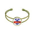 Australia Happy Australia Day Flag Bracelet Bangle Retro Open Cuff Jewelry