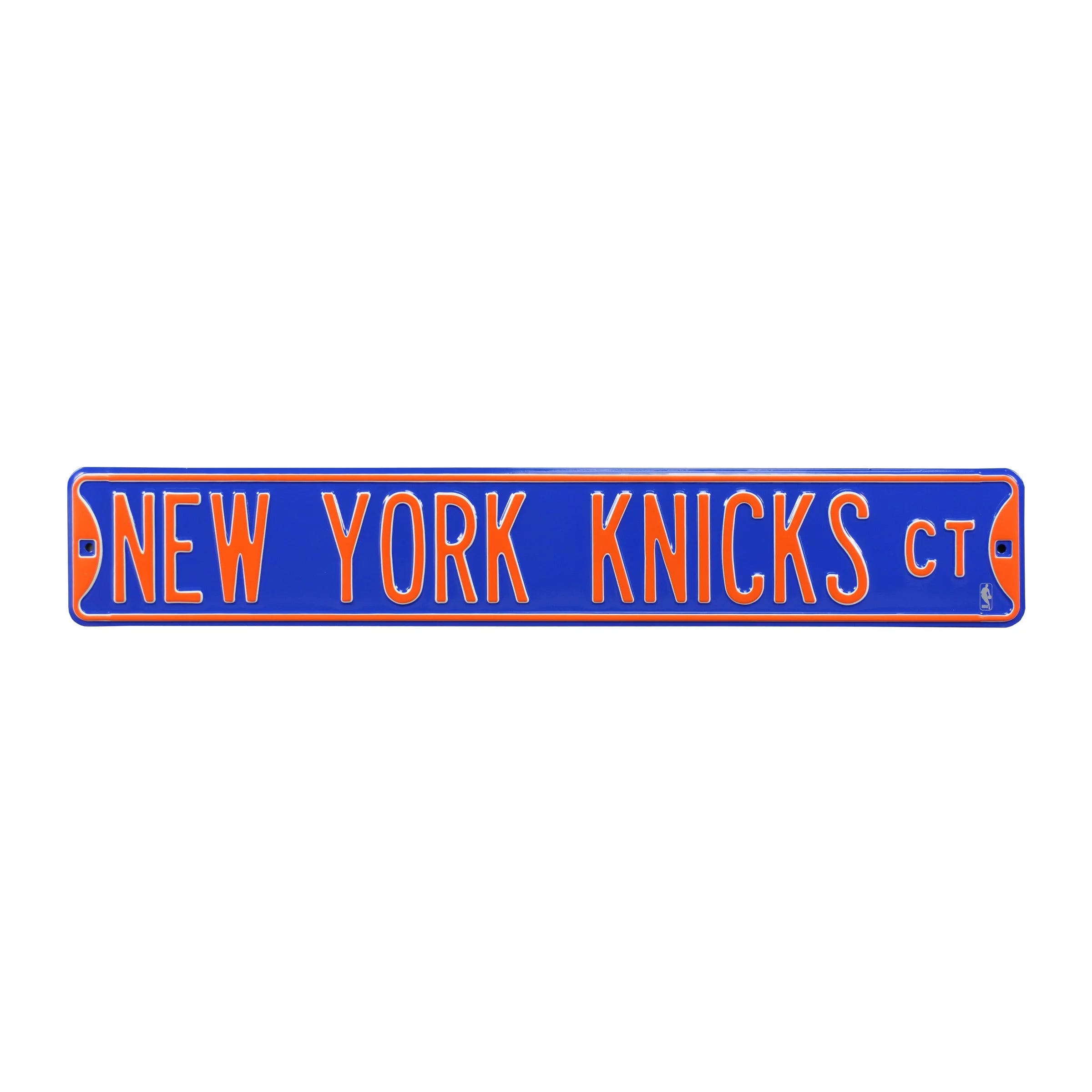 Blue New York Knicks 6 x 36 Steel Street Sign