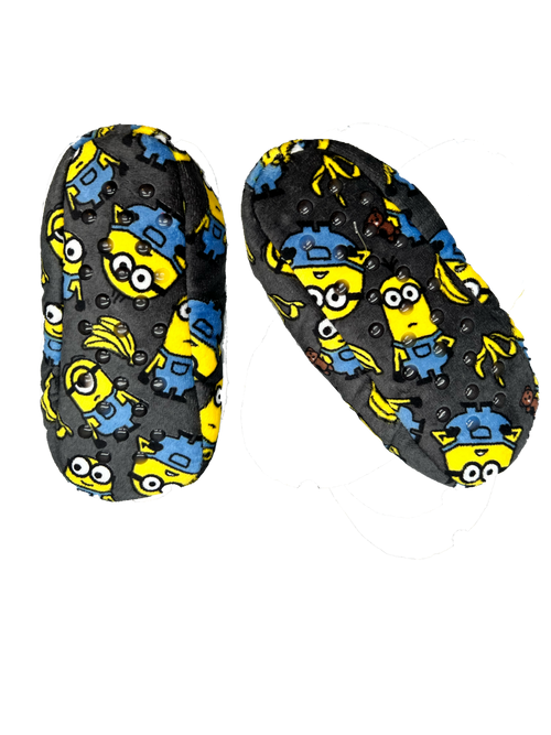Kids Minion Slipper Socks with Grippers