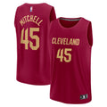 Men's Fanatics Branded Donovan Mitchell Wine Cleveland Cavaliers Fast Break Replica Jersey - Icon Edition