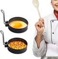Eggs Rings,2pcs Round Crumpet Ring Egg Ring Stainless Steel Non Stick Fried Eggs Mold Shaper DIY Kitchen Tools Accessory