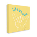 Stupell Industries Life's a Wave Phrase Surf's Up Hand Sign Canvas Wall Art by Mark Higden
