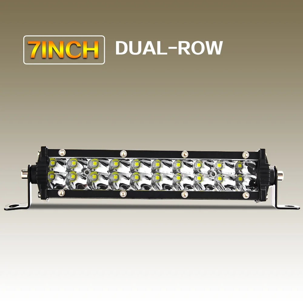Colight 7INCH Slim LED Light Bar 60W 6000lm for Jeep Truck ATV UTV Boat Car Off-Road Driving Fog Pods