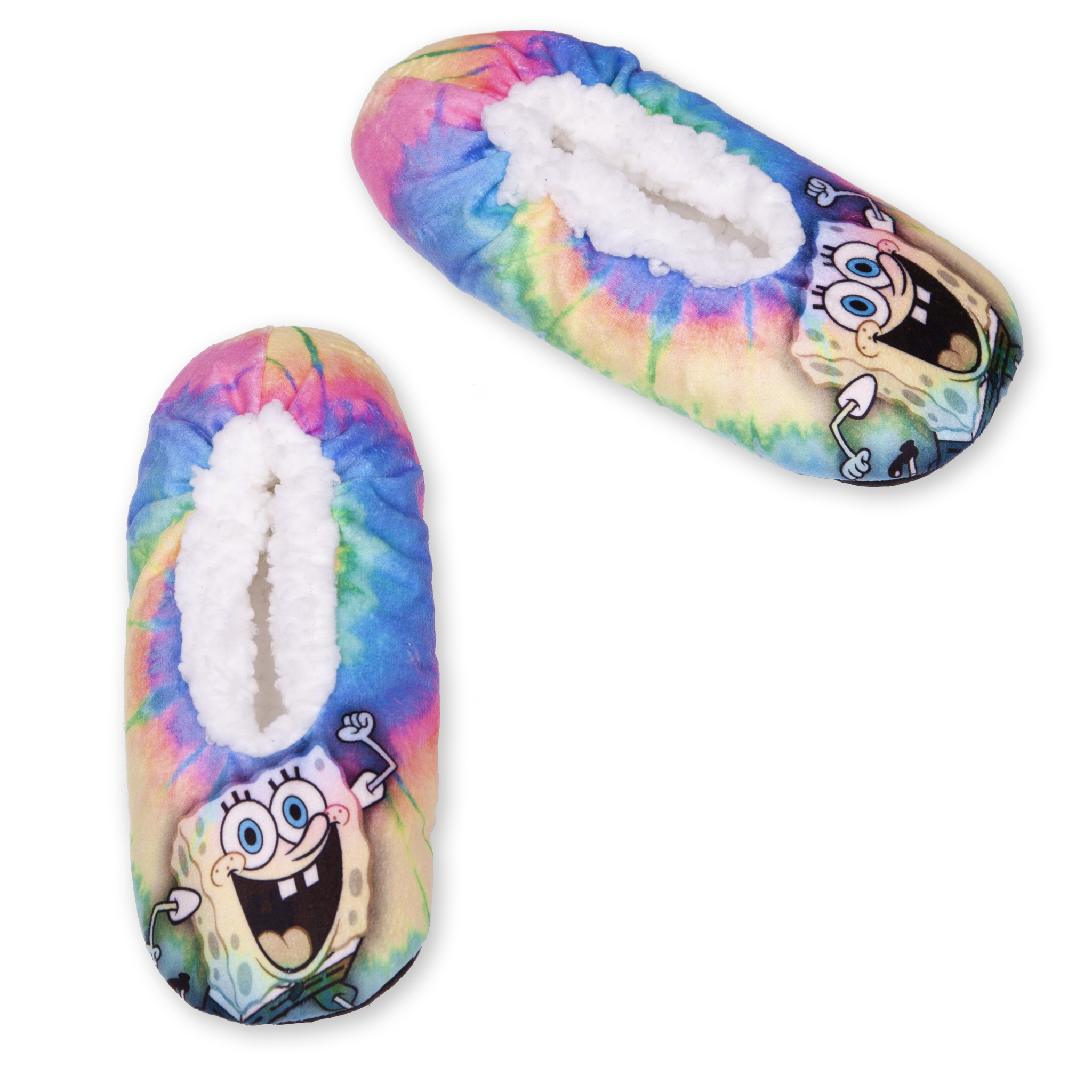 Adult SpongeBob Slipper Socks with Gripper Bottoms