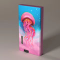 Pink Jellyfish Metal Lighter Cool Torch,Jet Torch Windproof Lighters,Adjustable Jet Flame,Refillable Butane,BBQ Candles Camping (Without Gas)
