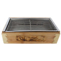 occkic Household Outdoor Barbecue Grill Portable Square Barbecue Cooking Tools Charcoal Baking Tray Stainless Steel Grill Skewer Stove