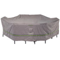 Duck Covers Soteria Waterproof 96 Inch Rectangular/Oval Patio Table with Chairs Cover