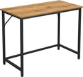 VASAGLE 39-Inch Computer Writing Desk Home Office Small Study Workstation Industrial Style PC Laptop Table Steel Frame 39.4in Honey Brown + Black