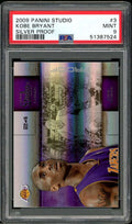Kobe Bryant Card 2009-10 Panini Studio Silver Proof #3 (pop 1) PSA 9