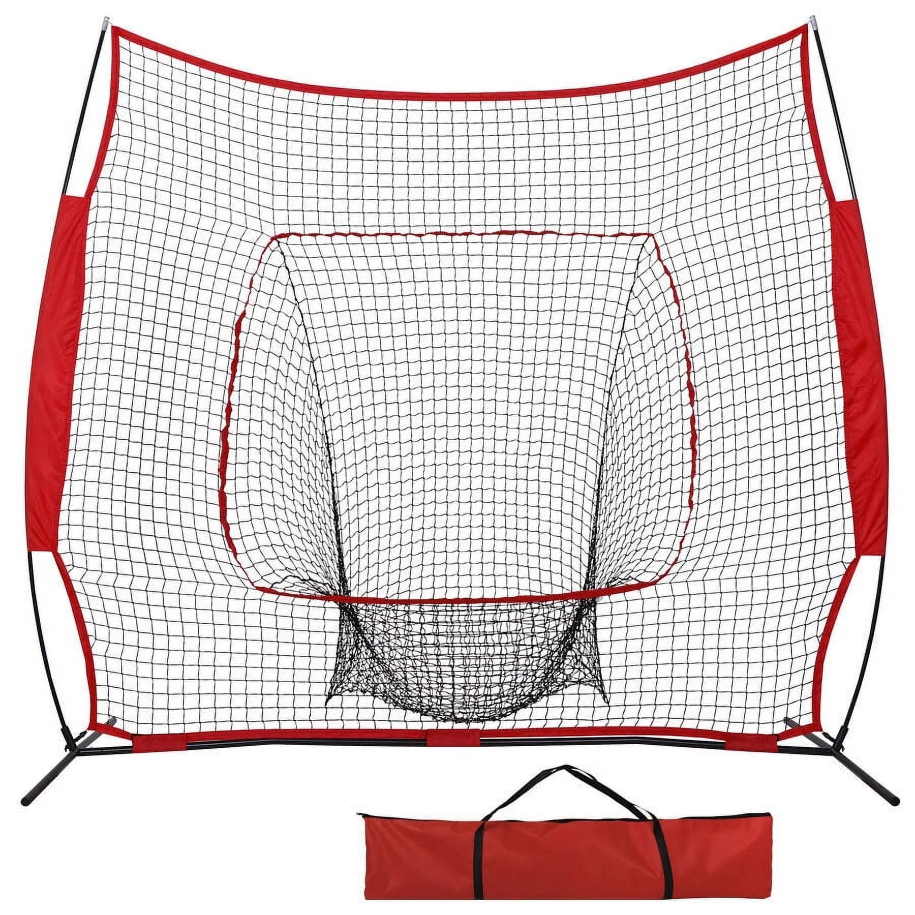 Professional 7'x7' Baseball Hitting Net with Bow Frame