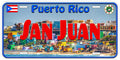 San Juan Puerto Rico SJ01 Novelty Car License Plate