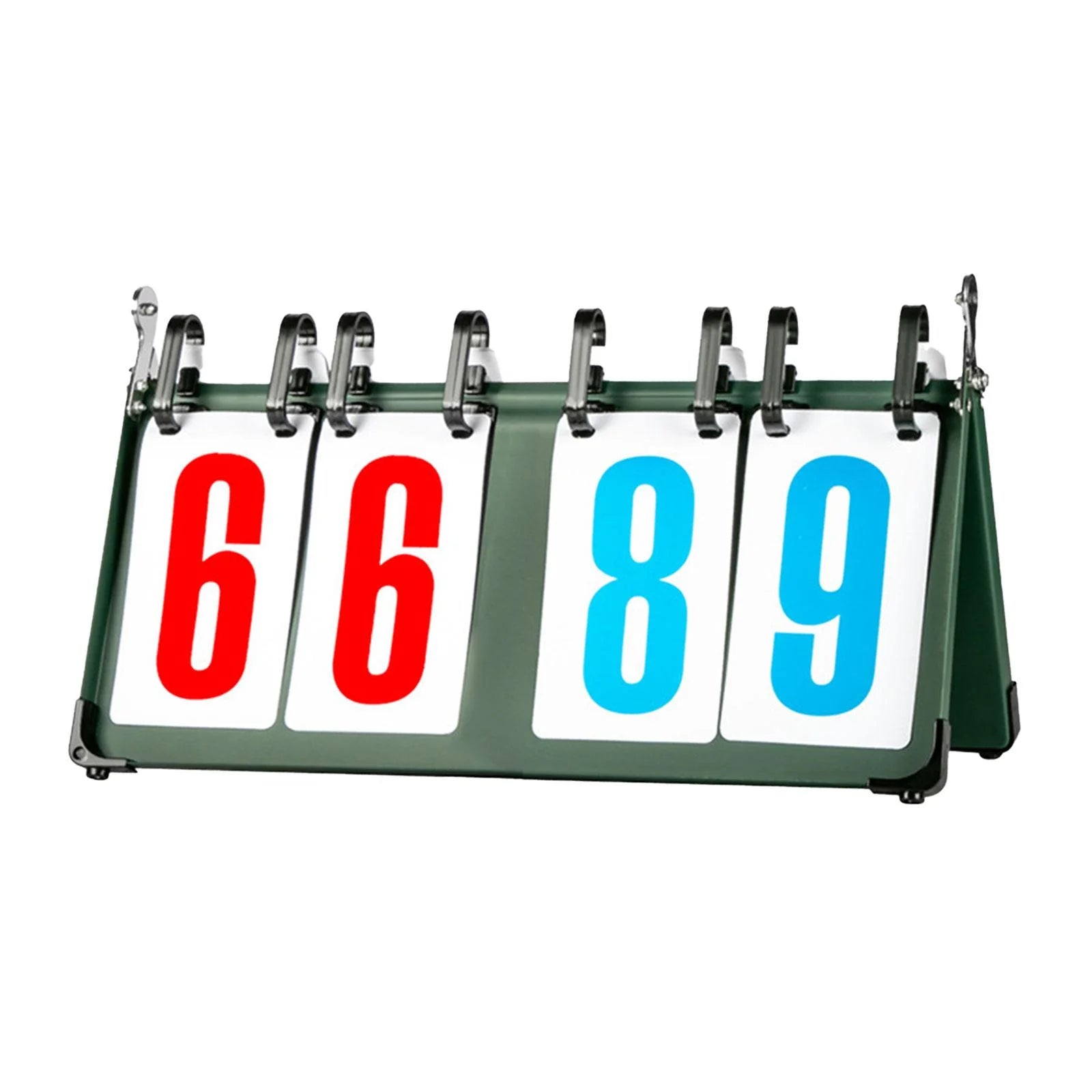 Tnarru Tabletop Flip Scoreboard 4/5/6 Digit Sports Scoreboard Multifunctional Easy to Read Score Keeper for Basketball Sports Events 4 Digit