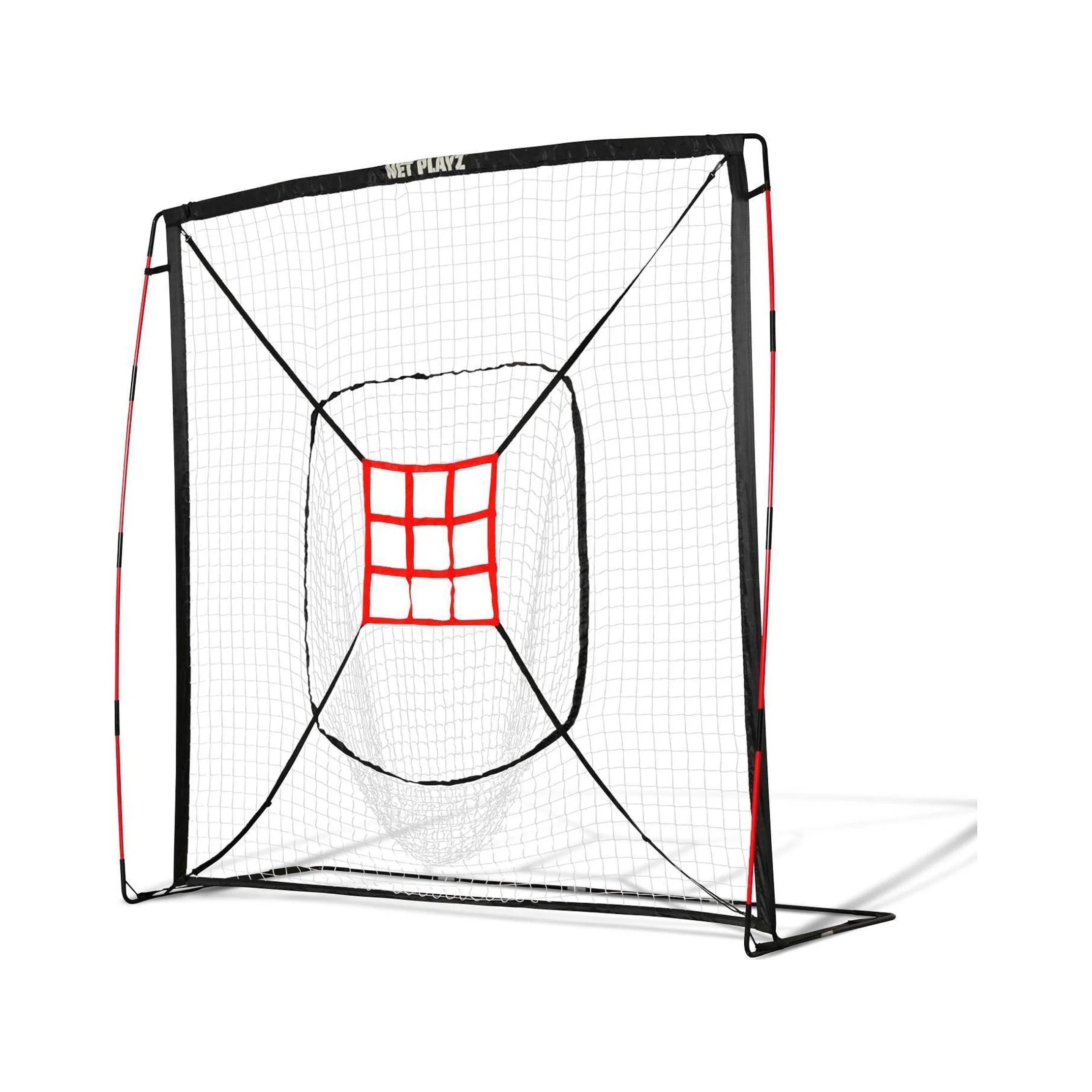 7' x 7' Baseball and Softball Practice Pitching Net - Black