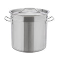 4.49 Gallon Large Deep 201 Stainless Steel Cooking Stock Pot W/ Lid Cooking Kitchen Cookware