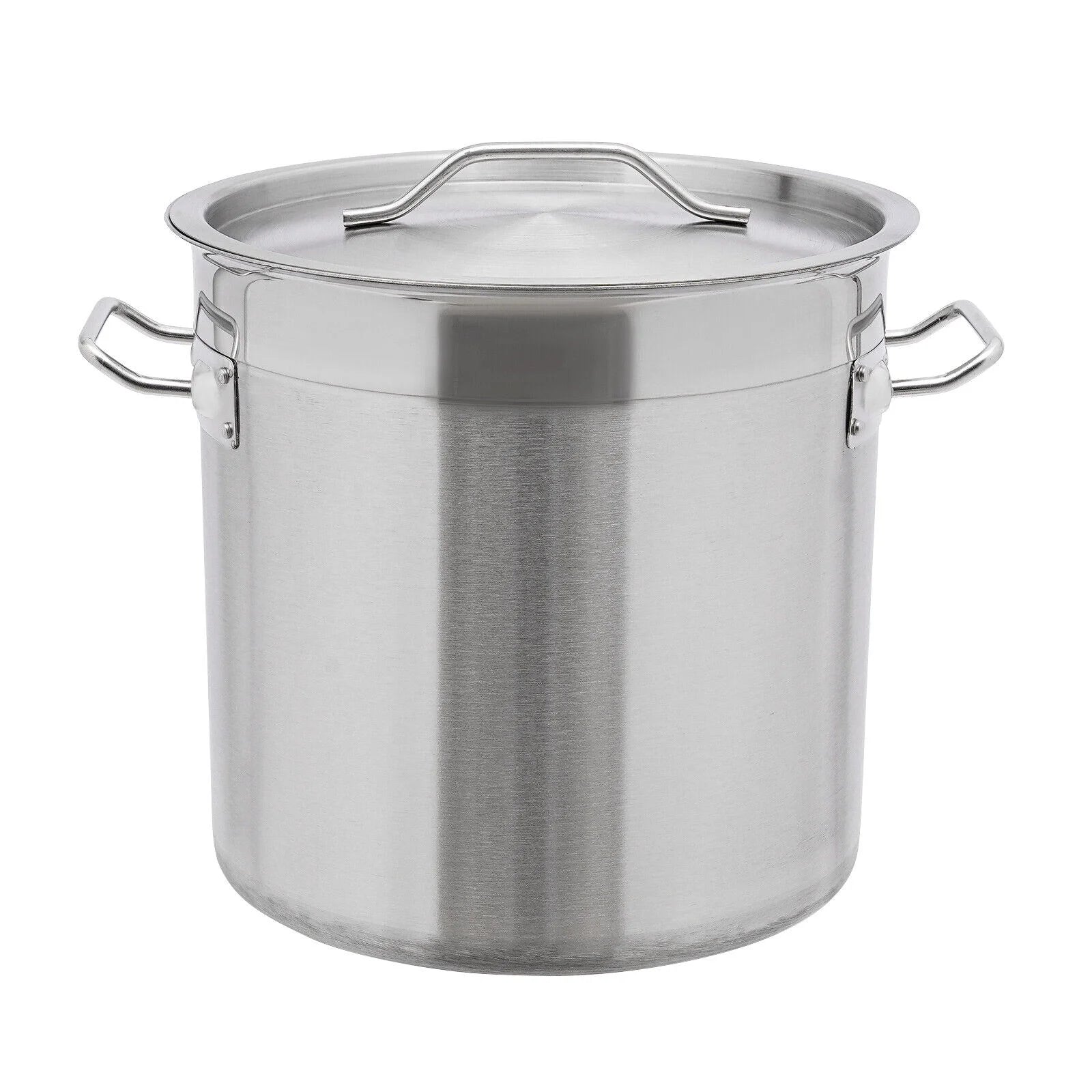 4.49 Gallon Large Deep 201 Stainless Steel Cooking Stock Pot W/ Lid Cooking Kitchen Cookware