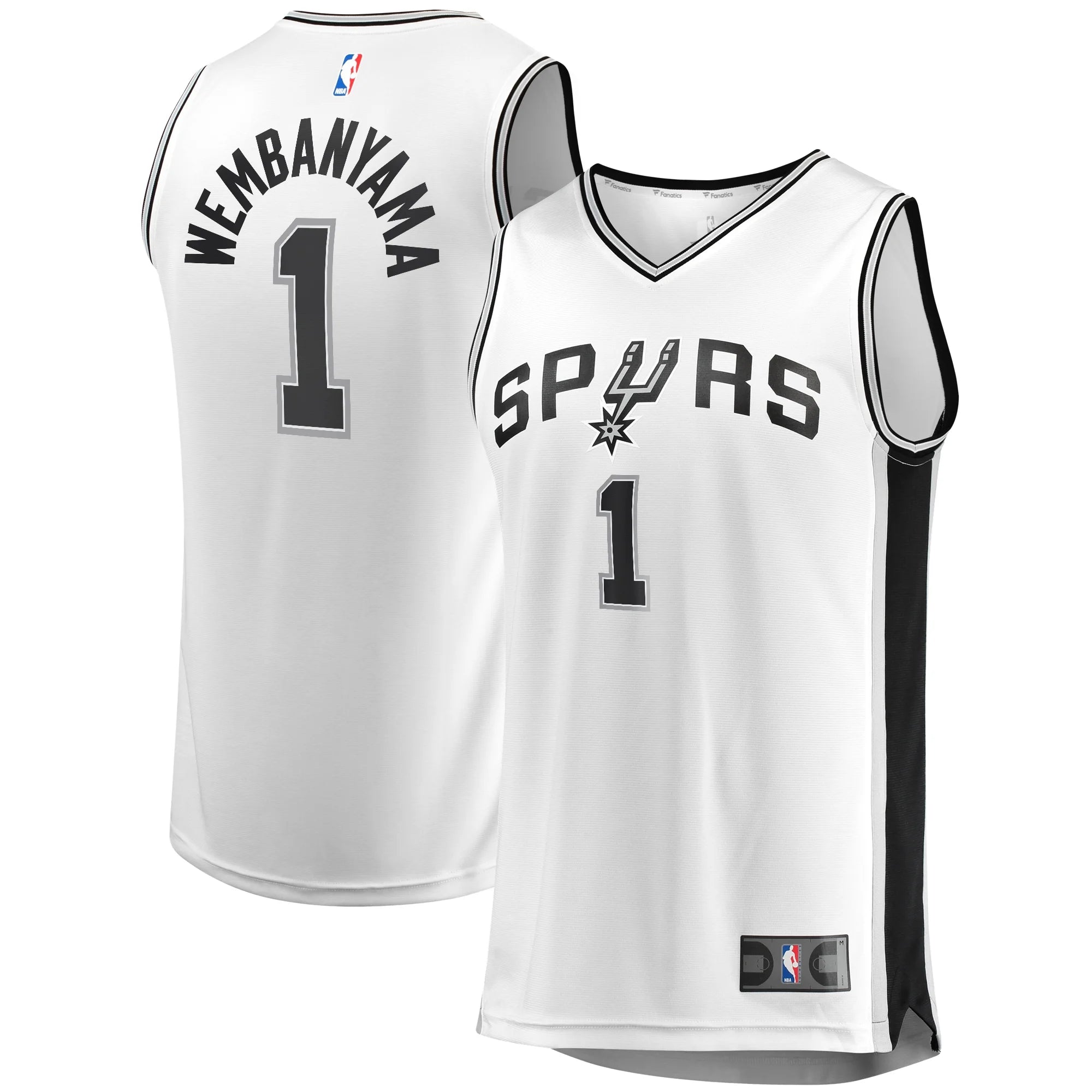 Youth Fanatics Branded Victor Wembanyama White San Antonio Spurs Fast Break Player Jersey - Association Edition