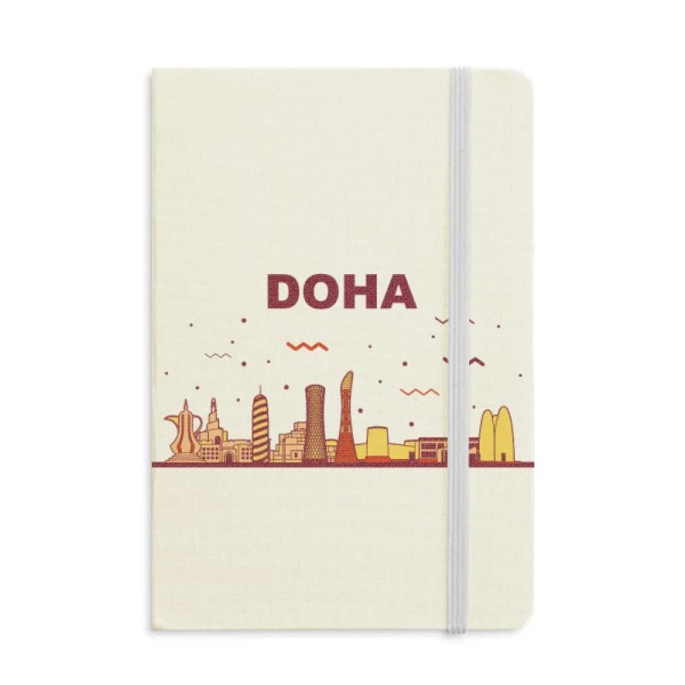 City Landmark Building Doha Notebook Official Fabric Hard Cover Classic Journal Diary