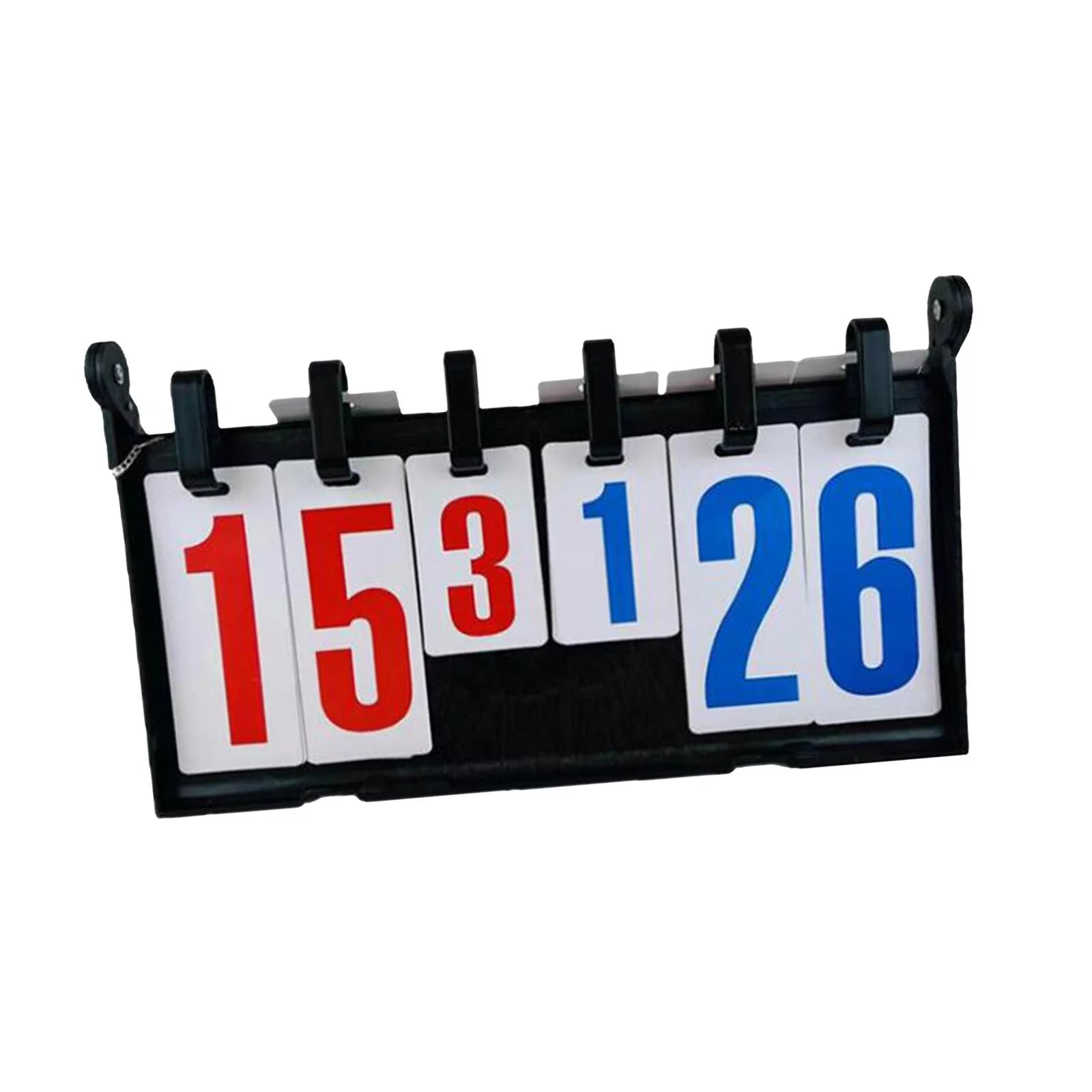 Score Board, 6 Digit Portable 39cmx23cm Compact Tabletop or Hanging, Score Flip Score Keeper, for Soccer Basketball Volleyball Baseball Tennis