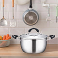 Tongina Stainless Steel Soup Pot Stockpot with Covers Cooking Pot Kitchen Supplies Rust Resistant Durable Simmering Pot Double Handles Medium