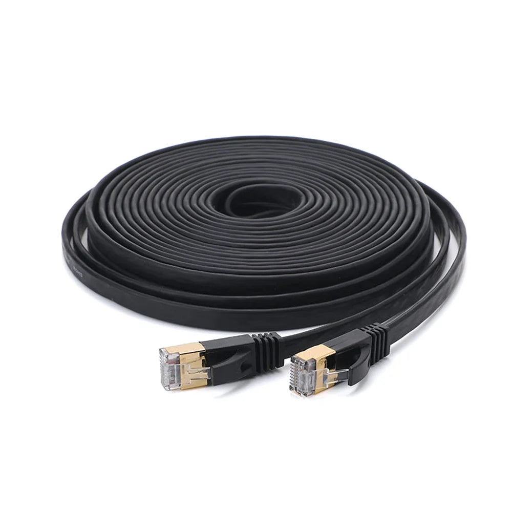 Andoer Cat 7 Ethernet Cable 32AWG Oxygen-free Copper, Black 20mStable & Wide Compatibility
