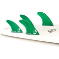 DORSAL Surfboard Fins Hexcore Quad Set (4) Honeycomb FCS Compatible Green