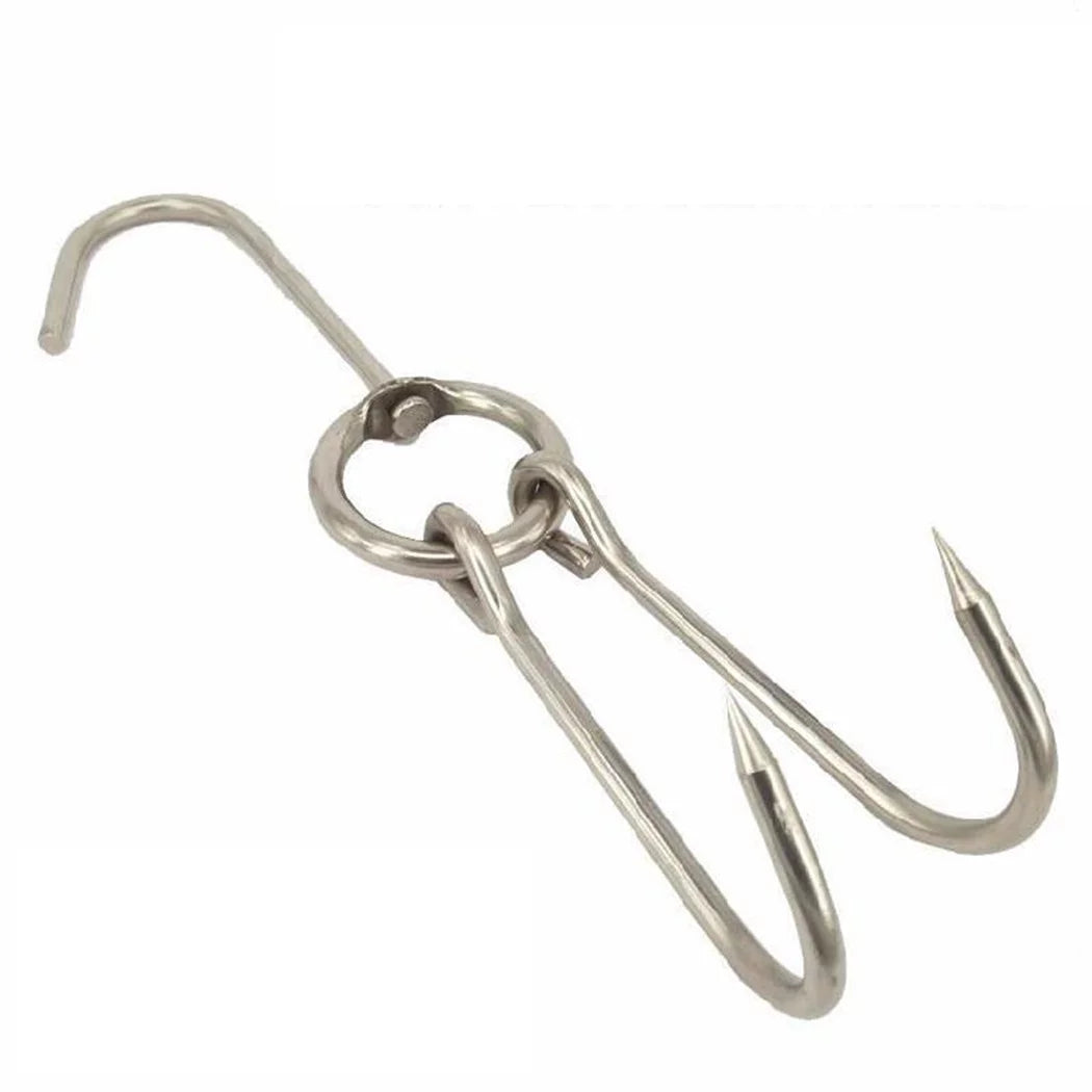 Yuri Yannee Hooks Chicken Duck Butcher Meat Processing Drying Smoking Hanger Stainless Steel (Silver£©5 Pcs