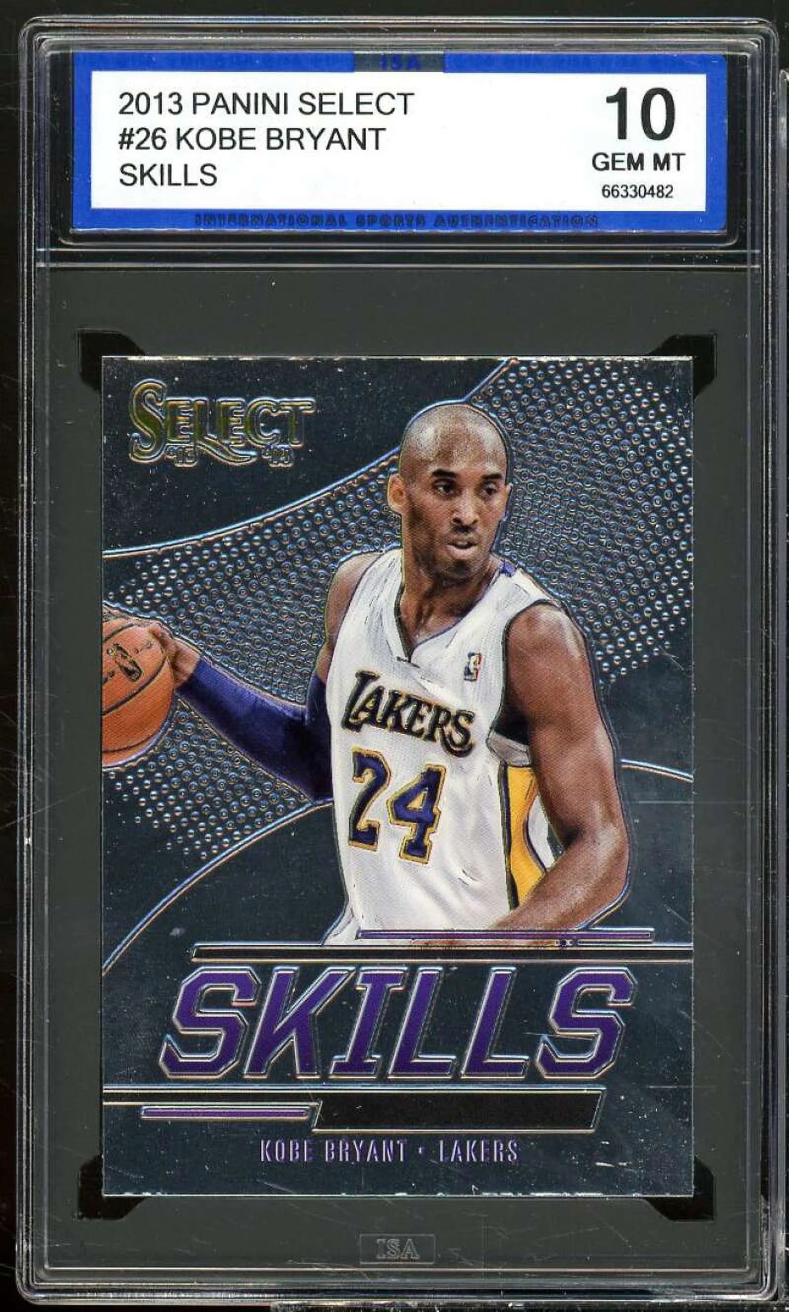 Kobe Bryant Card 2013-14 Panini Select Skills #26 ISA 10 GEM MINT