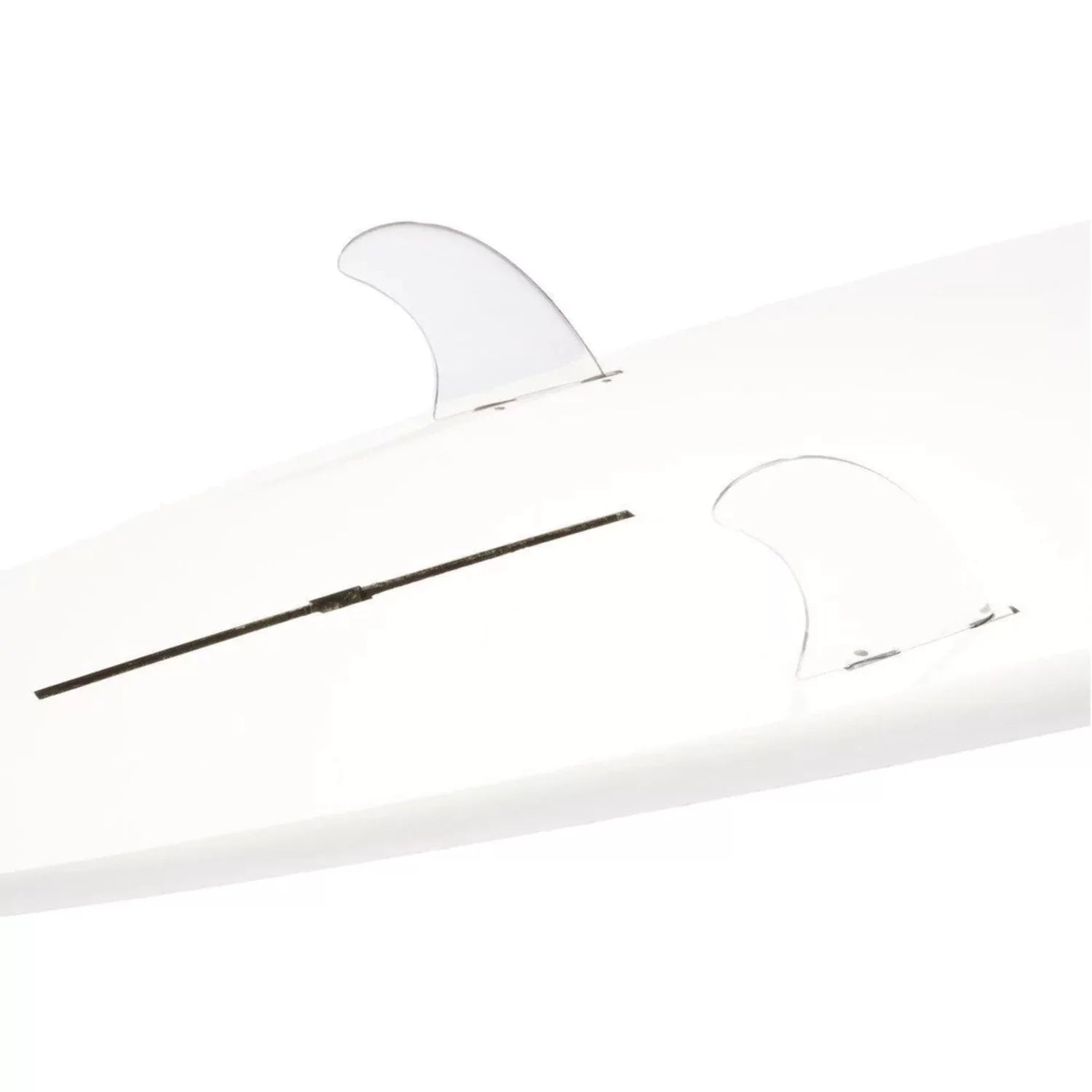 DORSAL FlexCore Surfboard Side/Rear Longboard Surfboard Fins (2) FCS Compatible Base - Clear