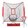 ZENSTYLE Baseball Softabll Traning Net Set Home Personal Practice Net with Target Zone and Ball Caddy Portable Foldable Carrying Case