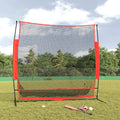 Irfora Portable Baseball Net Black and Red 84.6x42.1x85 Polyester