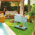LivEditor Rectangular Convenient Frozen Insulation Cart, Rolling Cooler