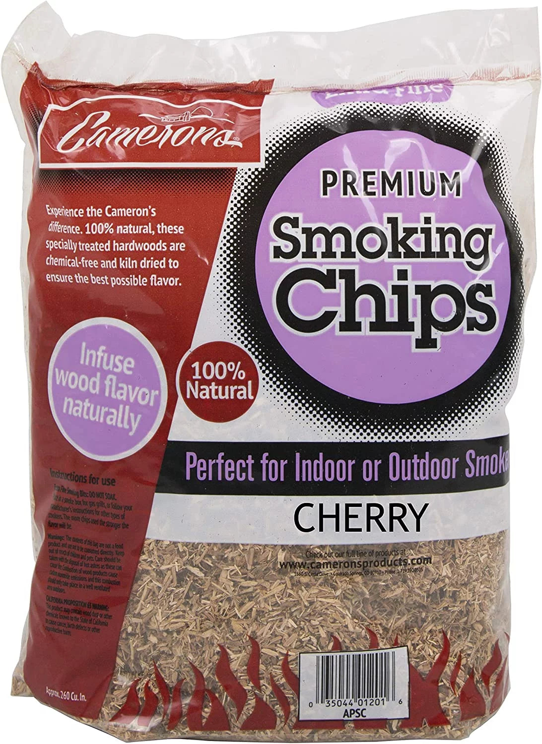 Smoking Chips - (Cherry) - Kiln Dried, 100% Natural Extra Fine Wood Smoker Sawdust Shavings