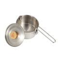 1L Camping Pot Stainless Steel Cookware with Handle Boiling Water for