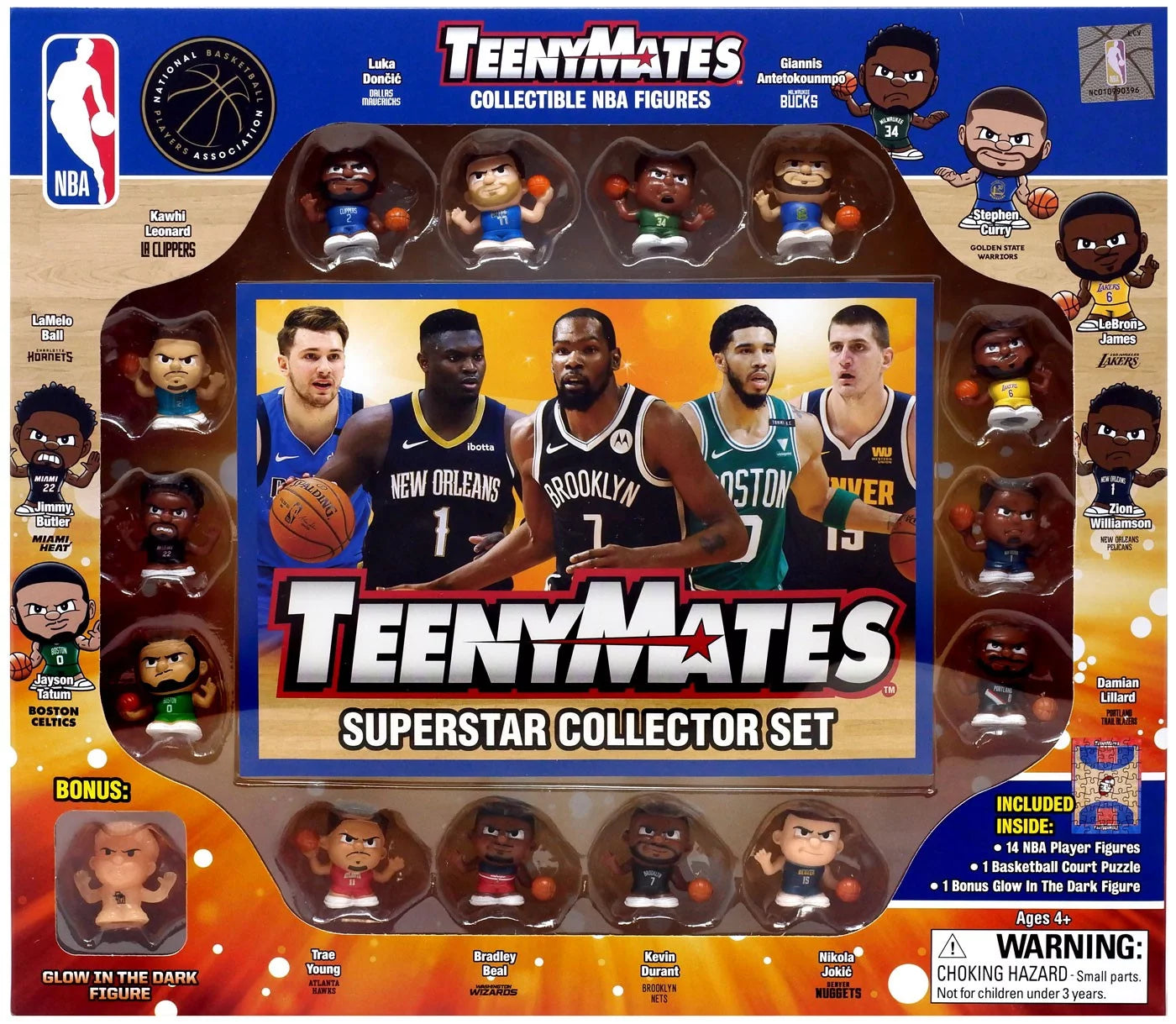 NBA Basketball Series 7 Superstar Collector Set 15-Piece Gift Set